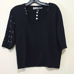 Jamie Sadock Black Women's Silk Blend Knit Top M